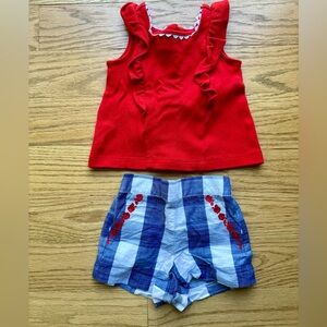 NWOT Janie and Jack shirt and shorts set in 6-12 months